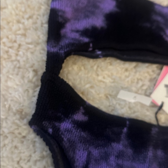 NWT BOND EYE Maya purple  black monokini o/s - Picture 8 of 9